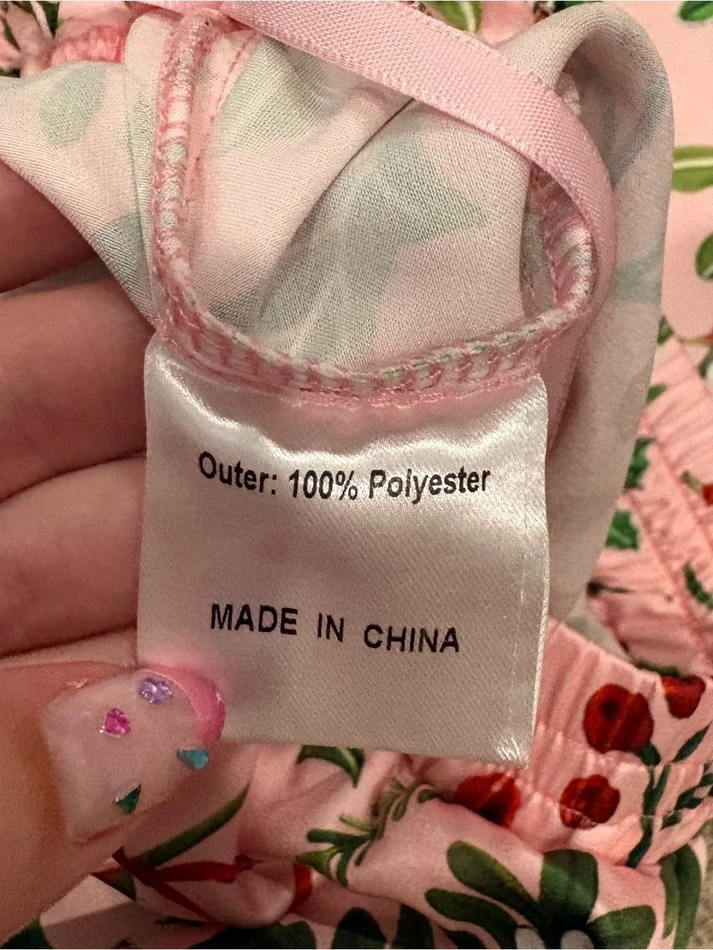 Ivy City Co Little Girl Pink Christmas Feather Cuff Pajamas - Size 6-7T